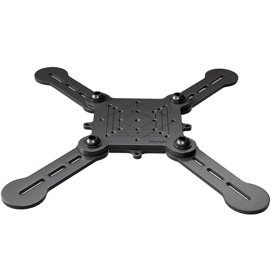 Cantilever Umbrella Base Adjustable 4-Arm Heavy Duty Stainless Steel Offset Patio Umbrella Mount Bracket with Multi Mount Holes for Deck Balcony Garden Backyard