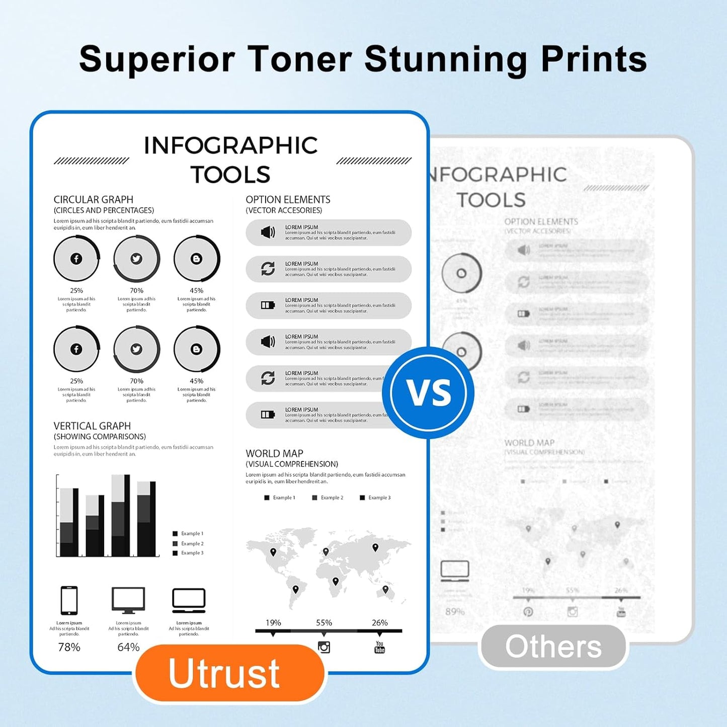 Compatible TN830XL Toner Cartridge Replacement for Brother TN830XL TN830 TN 830 Black Toner for Brother DCP-L2640DW HL-L2460DW HL-L2480DW HL-L2400D HL-L2405W MFC-L2820DW Printer 4 Pack(High Yield)