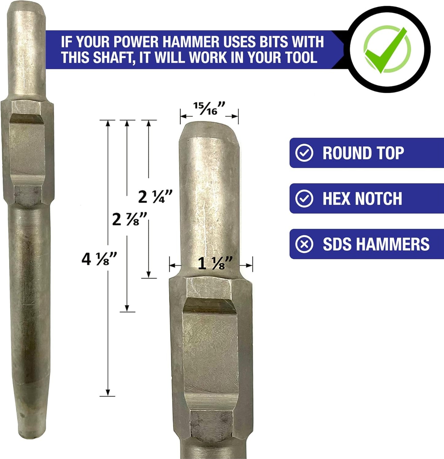 Heavy-Duty Floor Scraper System Chisel/Scraper, Demo Bit fits Demolition Hammer (Demolition Hammer NOT included)