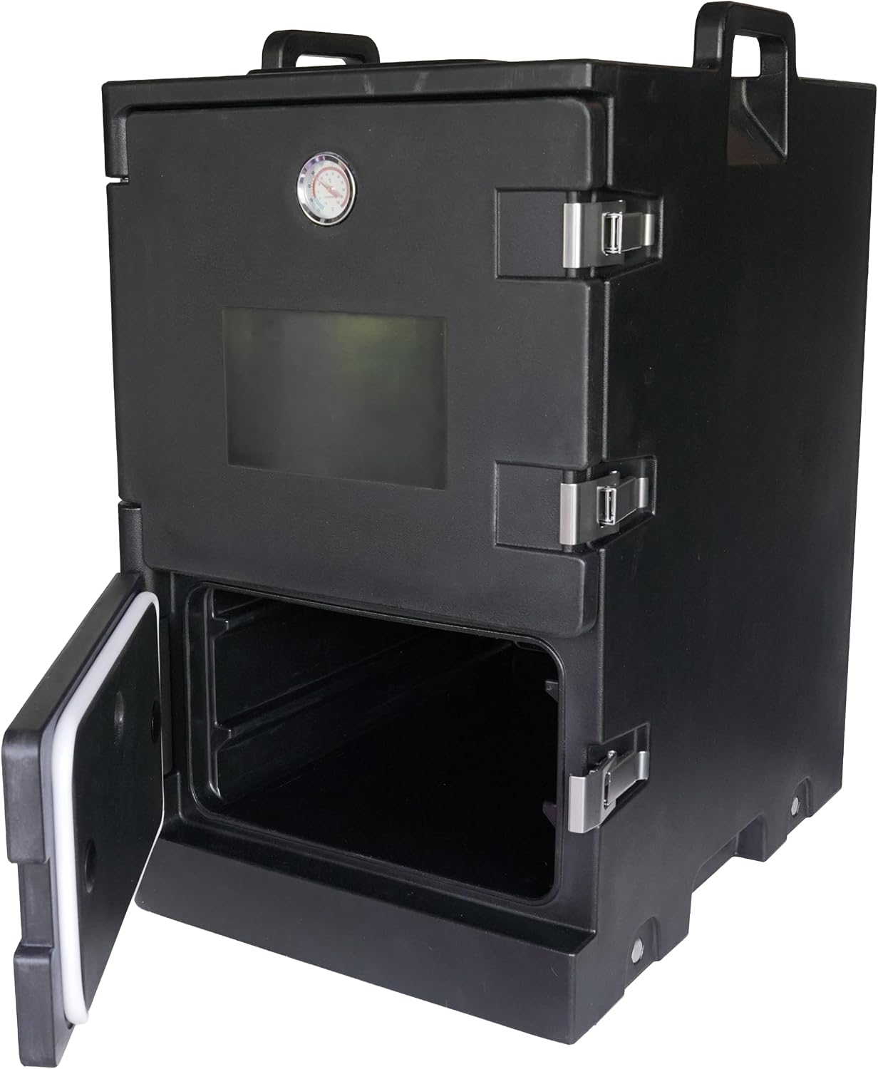 Pearington 95 Qt Dual Chamber Hot & Cold Insulated Food Carrier, Black