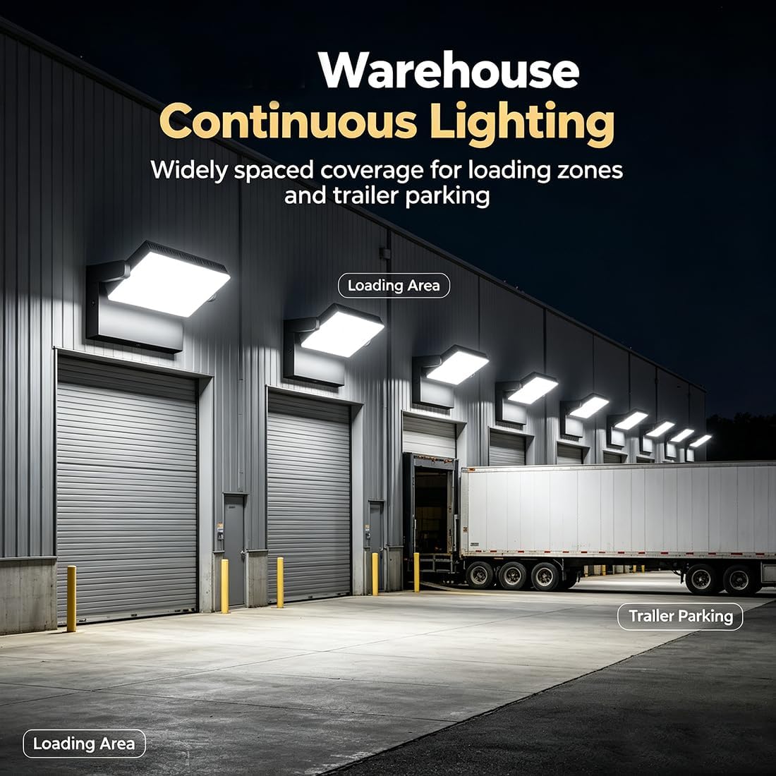 ledmo LED 150W Wall Pack Light Outdoor Switch Control Freely Rotating LED Wall Mount Light 5000K Waterproof Black Modern Flood Security Lighting Fixture for Warehouse Shop Barn Building，4 Pack 150W-4Pack