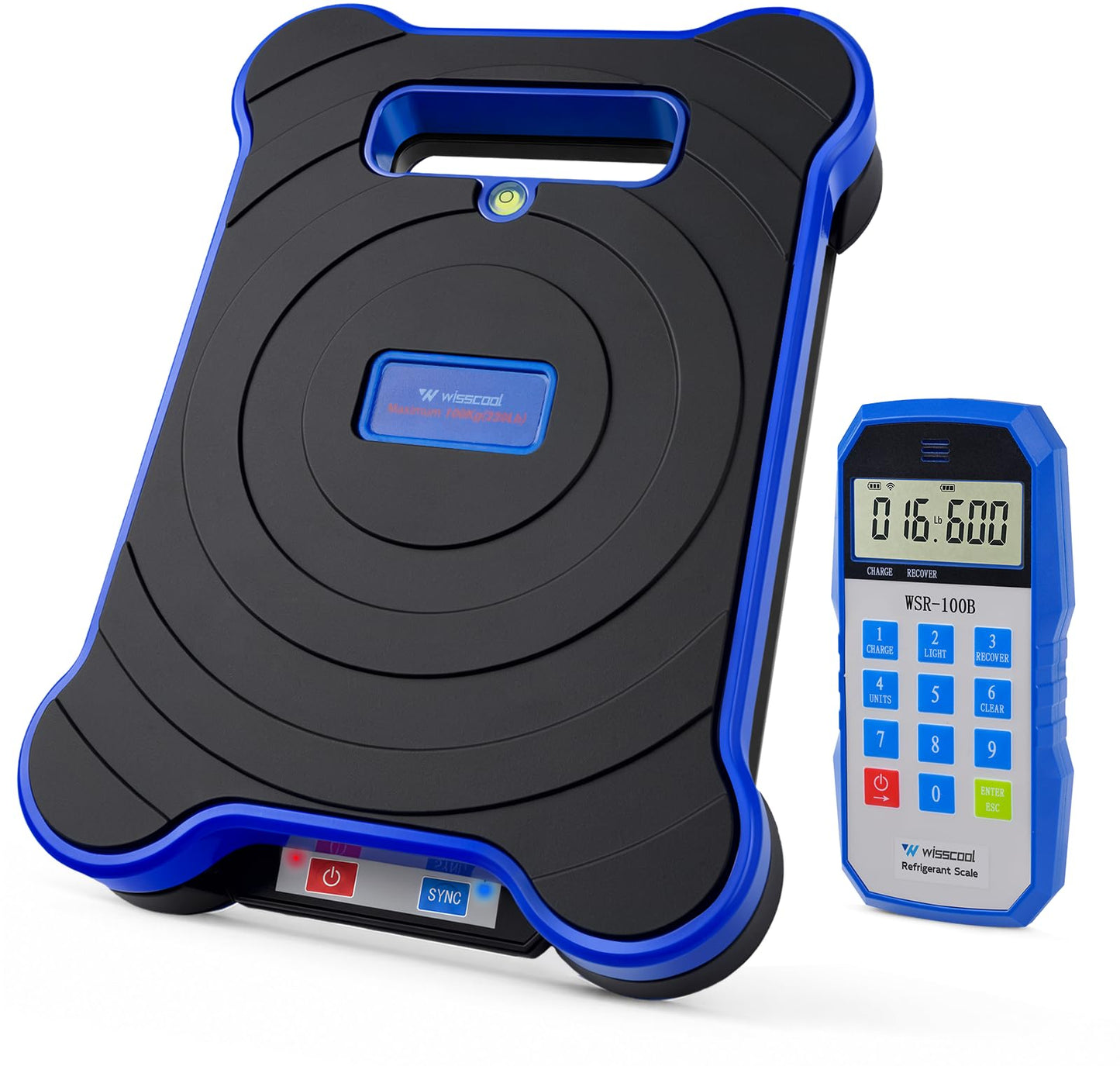 Wireless Refrigerant Scale 220 lbs for HVAC, Digital Freon Charging Scale with Remote Control, High Accuracy HVAC AC Scale for Automotive, Residential & Commercial Refrigeration Recovery
