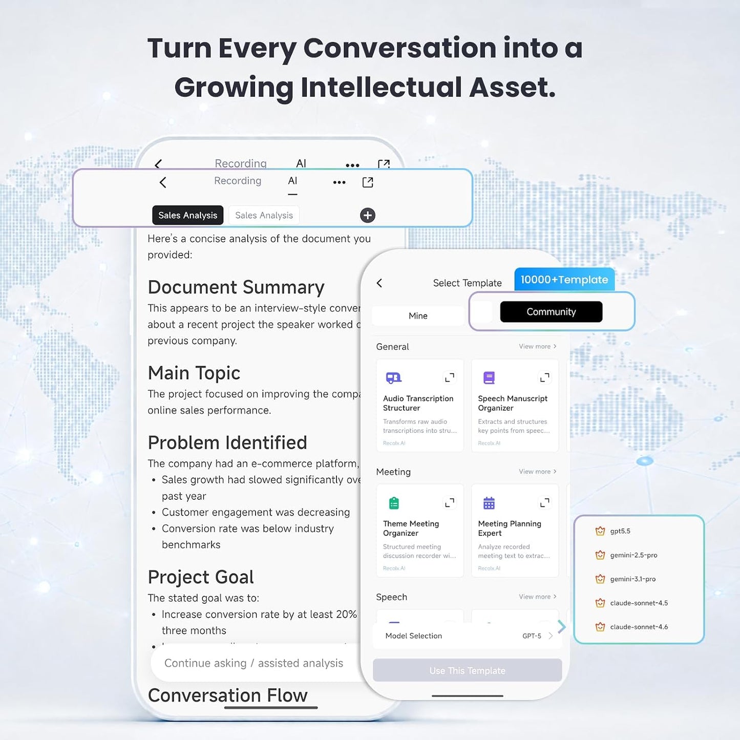 Recolx AI Meeting Voice Recorder, AI Taking Device and Meeting Recorder