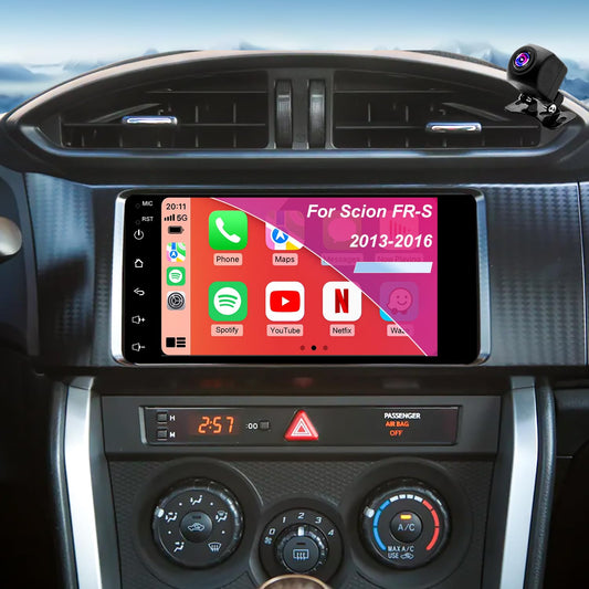 Upgrade 7'' Car Radio Stereo for Toyota Scion FR-S 2013-2016, tC 2005-2016 | xB 2004-2015, xD 2008-2014 Touchscreen Headunit, Wireless Carplay Android Auto, 5G WiFi GPS, Bluetooth FM SWC, Backup Camera