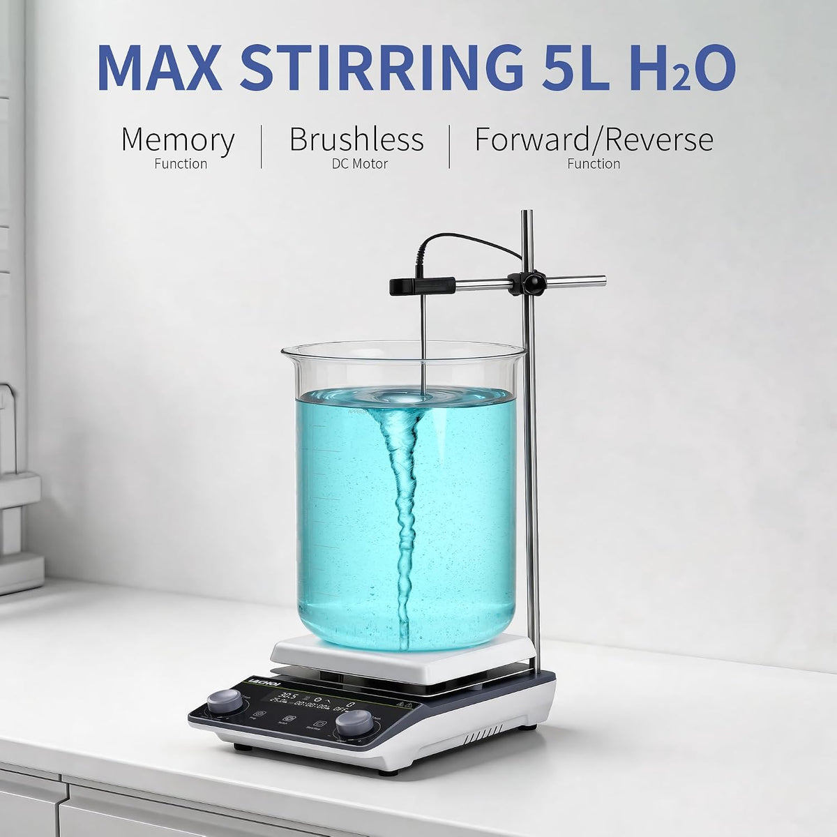 Magnetic Stirrer Hot Plate 1600RPM 5L 300℃ Digital Lab Hot Plate