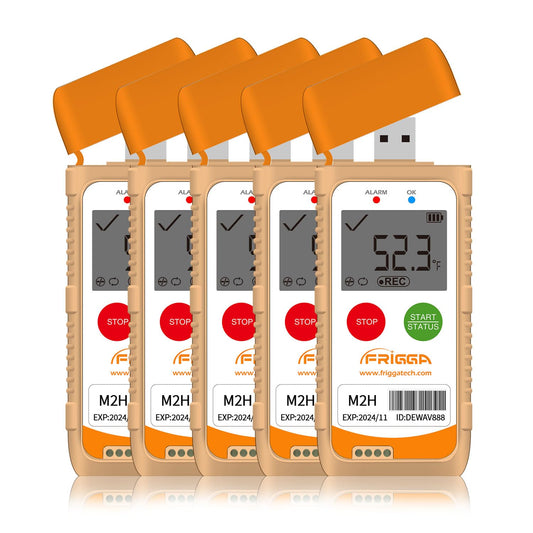 Frigga 5 Pack Multi-Use Temperature Humidity Data Logger USB Digital Temperature Recorder Reusable 28800 Points High Accuracy Thermometer Loggers PDF