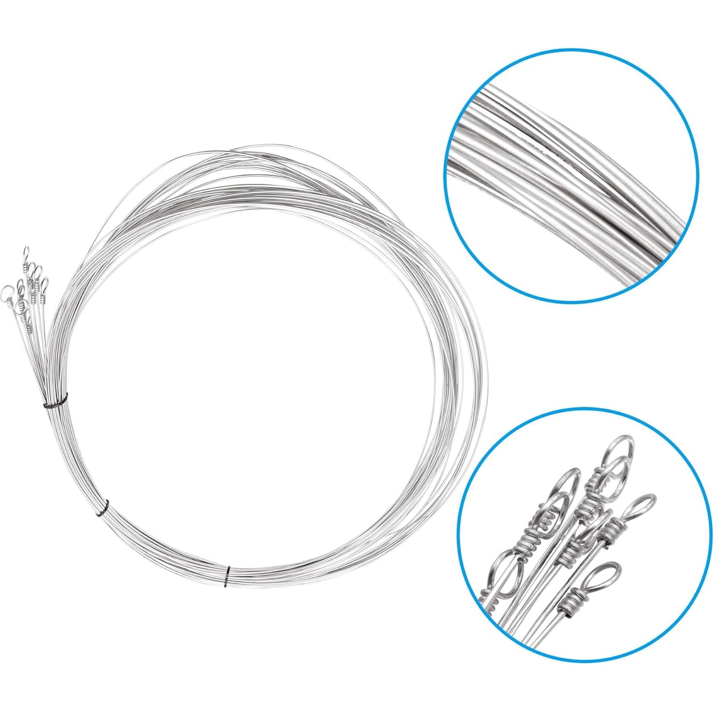 14 FT Length Single Loop Baler Wire, 1.9mm Diameter Wire Rope, 160PCS