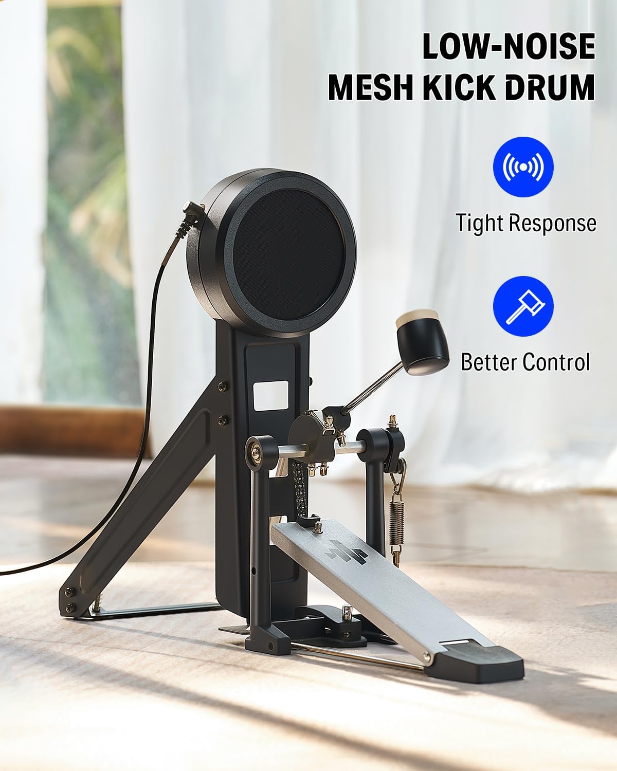 Donner Electric Drum Set for Beginners, Electronic Drum Kit with Quiet Mesh Pads, Bluetooth, Drumsticks, Throne, 5 Pads 3 Cymbals Digital Drum, DED-100(2026)