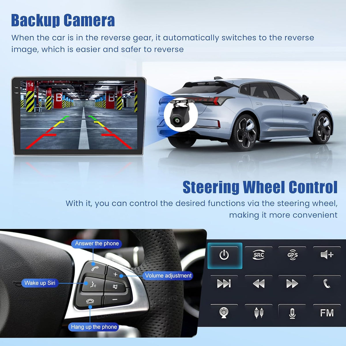 5Ghz WiFi [4G+64G] Android 15 Car Radio for Kia Sportage 2010-2016 Car Stereo with Wireless Carplay/Android Auto, 9 Inch HD Touch Screen with GPS Bluetooth FM/RDS EQ SWC Backup Camera MIC