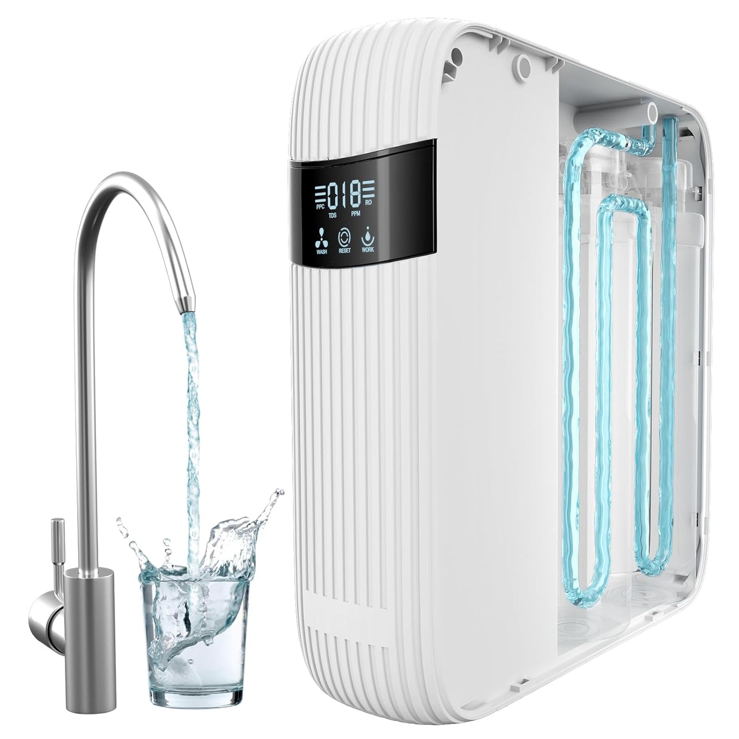 700 GPD Tankless RO System for Superior Water Purity,2.5:1 Pure to Drain, Tankless Under Sink RO Water Filter System