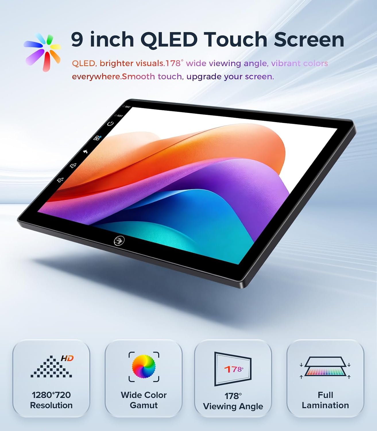 9 Inch QLED Linux Car Stereo Radio for Ford F150 2009-2012, Fast Boot Wireless CarPlay & Android Auto, Bluetooth AM/FM SWC Plug and Play