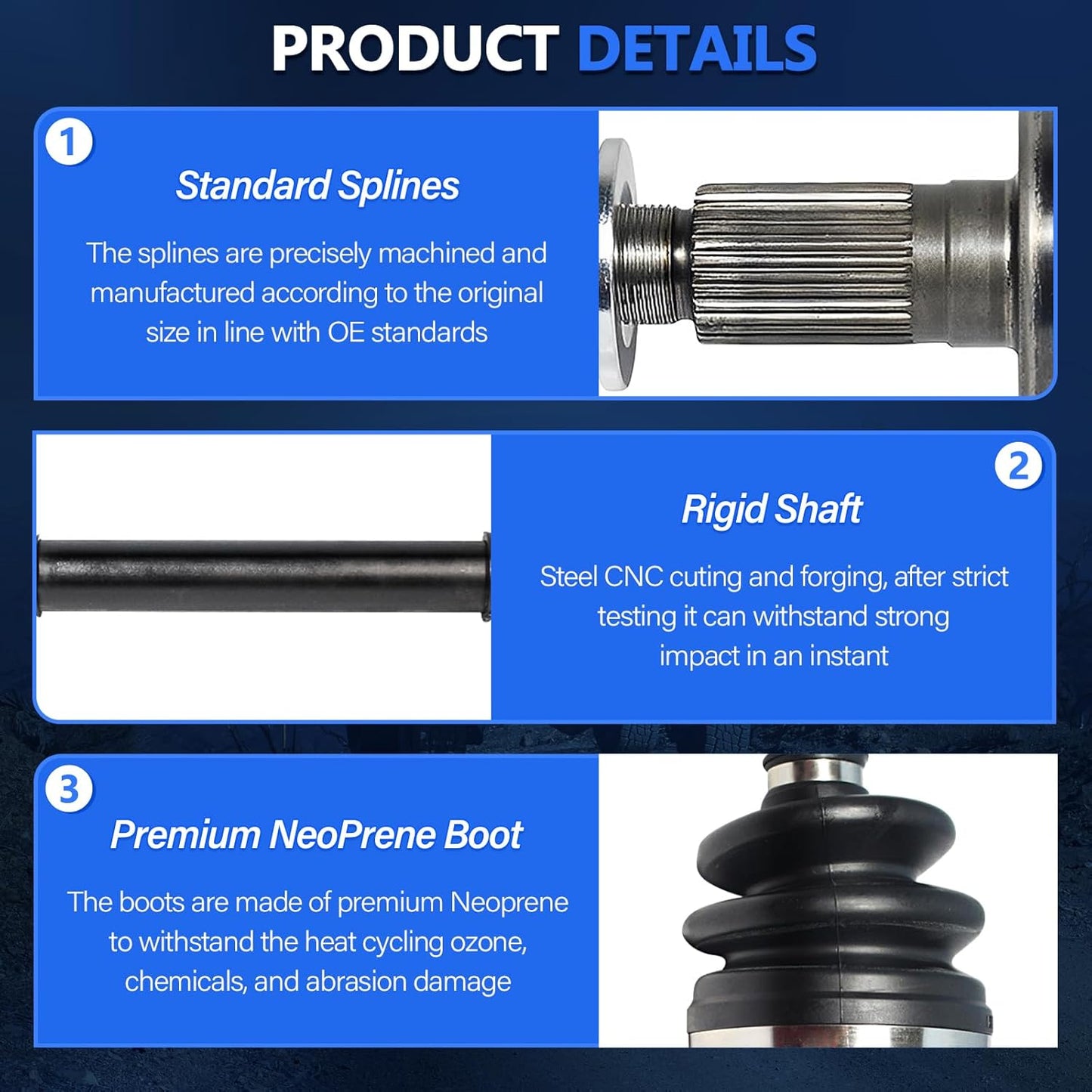 Maxfavor FWD CV Axle for 2007 2008 2009 2010 2011 2012 2013 2014 2015 2016 2017 Jeep Patriot, Latitude North Sport 2.0L 2.4L L4, Only fit Front-Wheel Drive Manual Trans, CV Axle Shaft Front Left Right