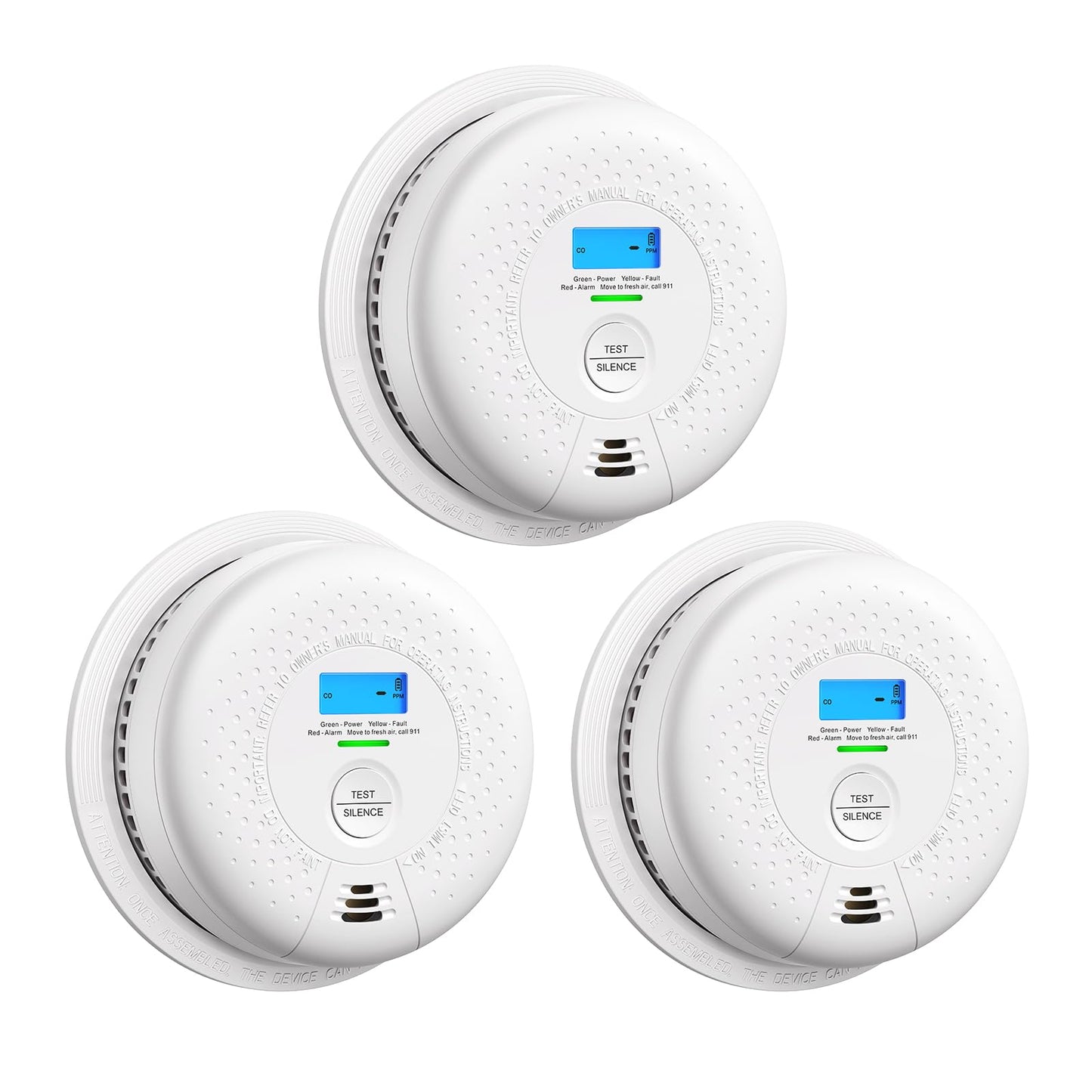 Smoke & Carbon Monoxide Alarm with Large LCD,10-Year, UL 217 & UL 2034 Certified, 2-Pack. Supposed to be a 3 pack but one of them didn't pass my standards. Price adjusted.