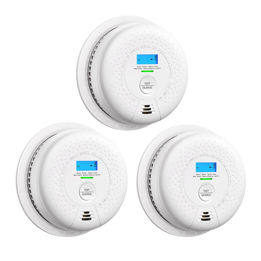 Smoke & Carbon Monoxide Alarm with Large LCD,10-Year, UL 217 & UL 2034 Certified, 2-Pack. Supposed to be a 3 pack but one of them didn't pass my standards. Price adjusted.