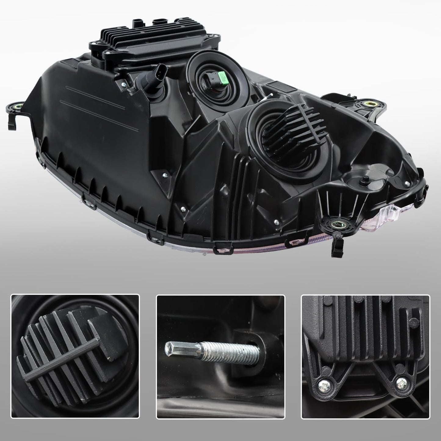 aostirmotor Headlight Assembly Pair for 2018-2023 International LT625 Class 8 Truck Headlamps LED Low Beam + Halogen High Beam (Left and Right Side)