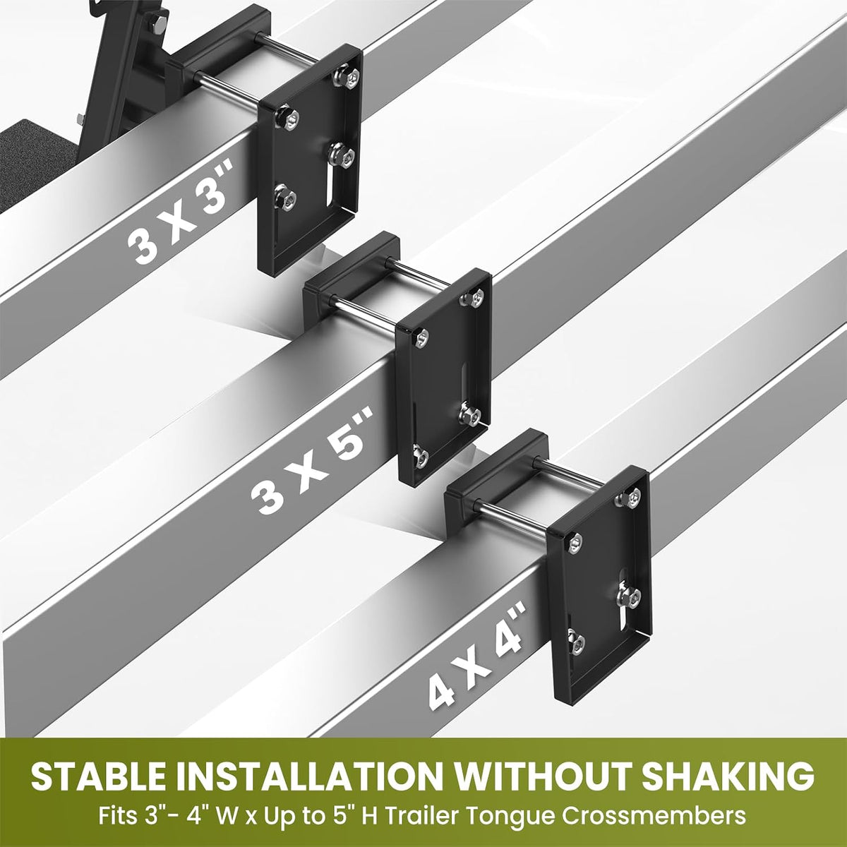 Heavy Duty Boat Trailer Steps, Fits 3"x3", 4"x4" & 3"x5", 880 lb Capacity Side-Mounted Boat Trailer Steps 1
