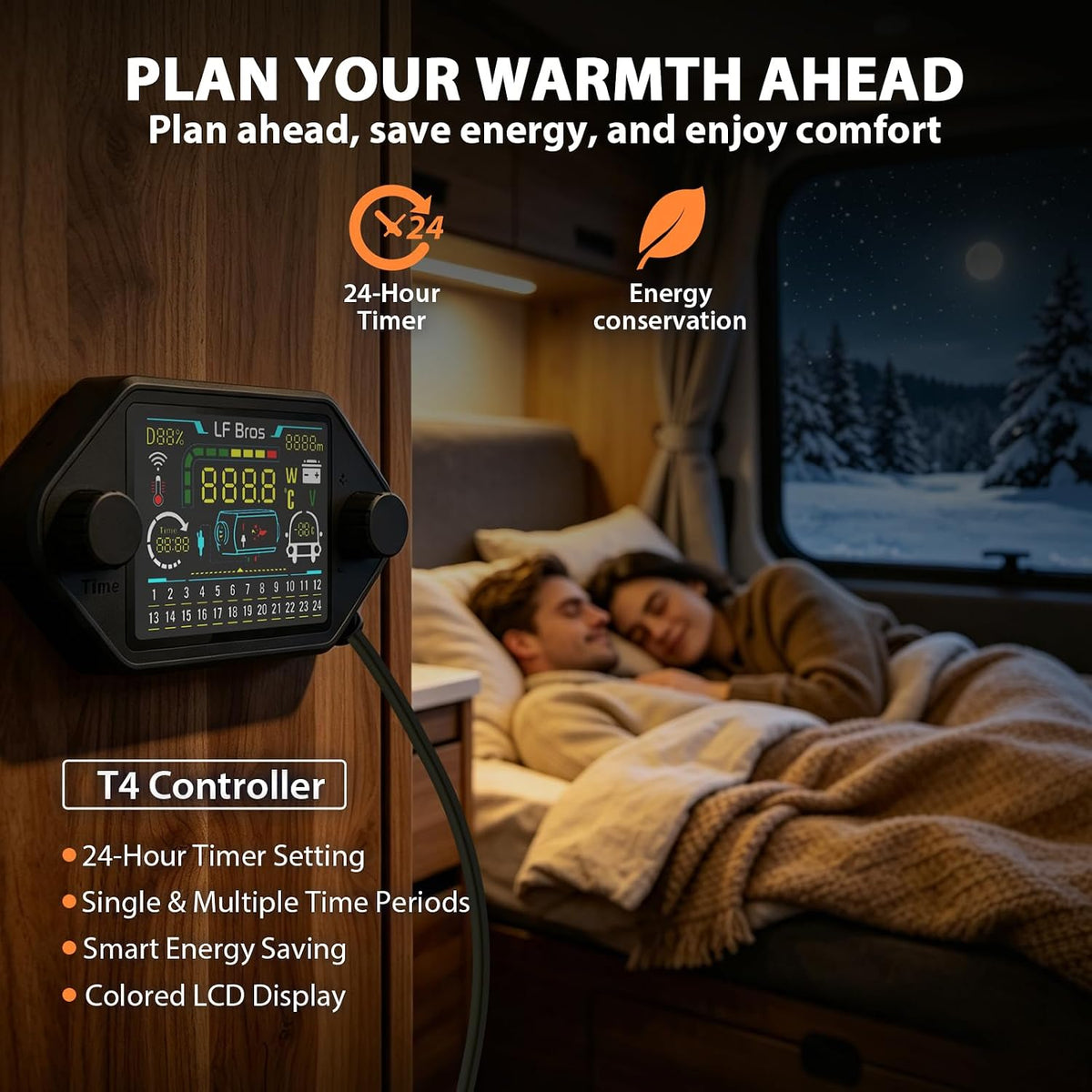LF Bros 12V/110V 5KW Diesel Heater with Plateau Mode with Timer Controller