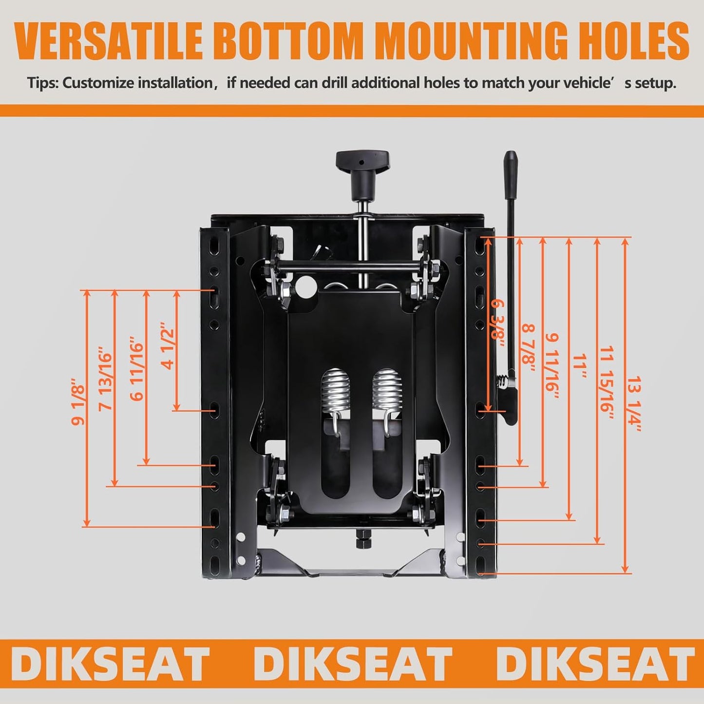 Universal Low Profile Seat Suspension Kit for Zero Turn Lawn Mower Tractor Forklift,Compatible Most Aftermarket Seats(1 Year Warranty)