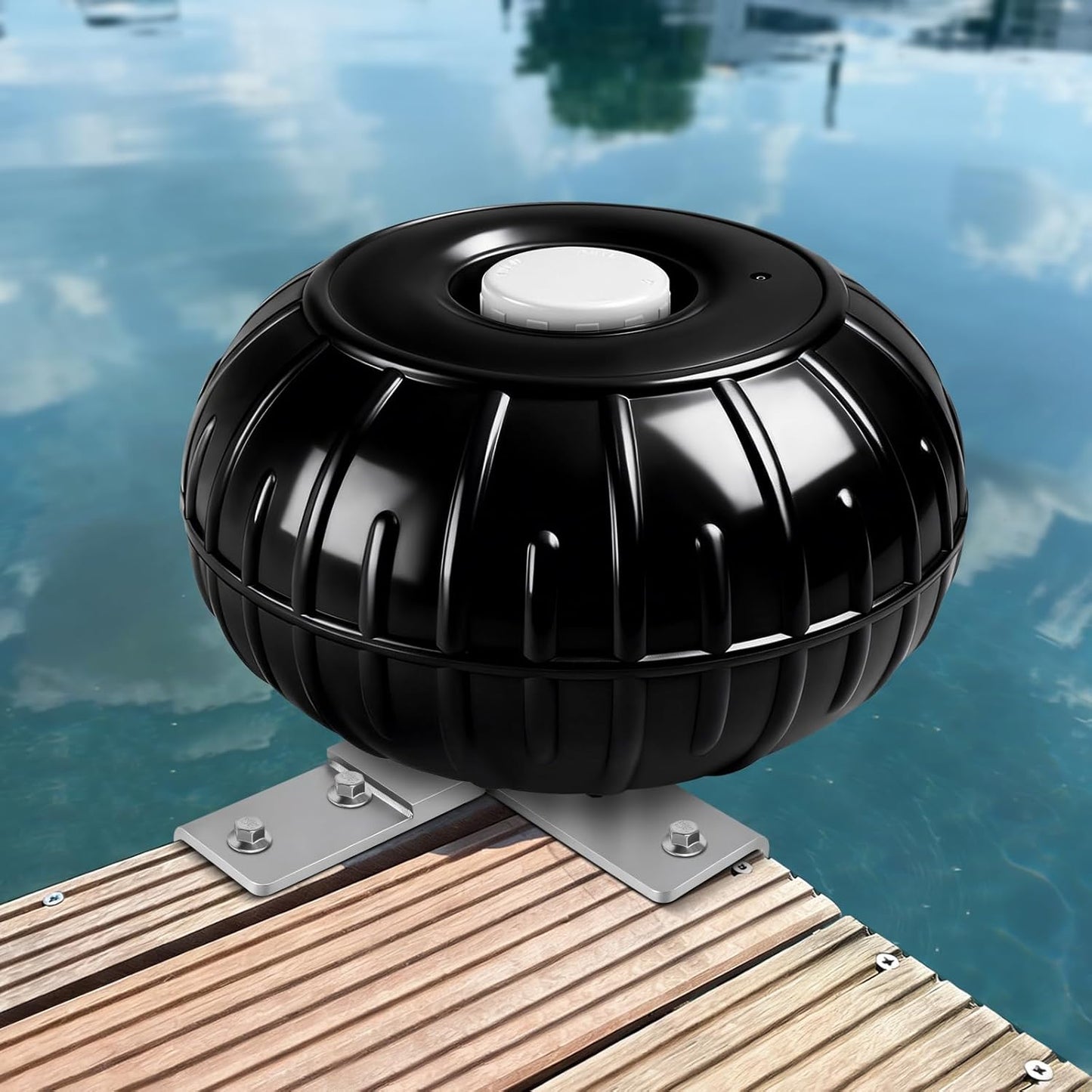 Dock Bumpers Wheel Corner Mount Boat Dock Wheel Bumper Black