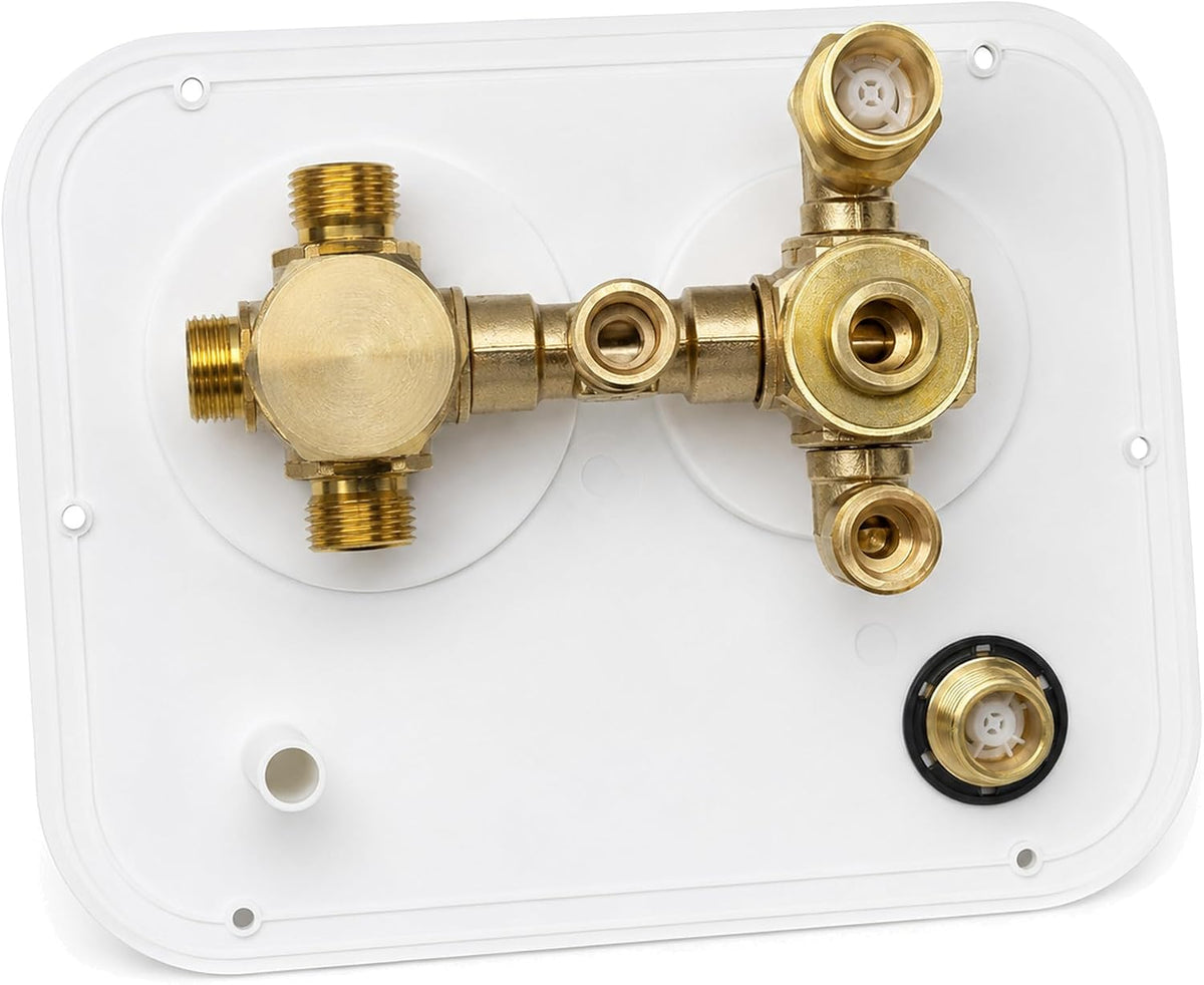 RV Water Service Panel, 4-Function Fill Valve with Heater Bypass