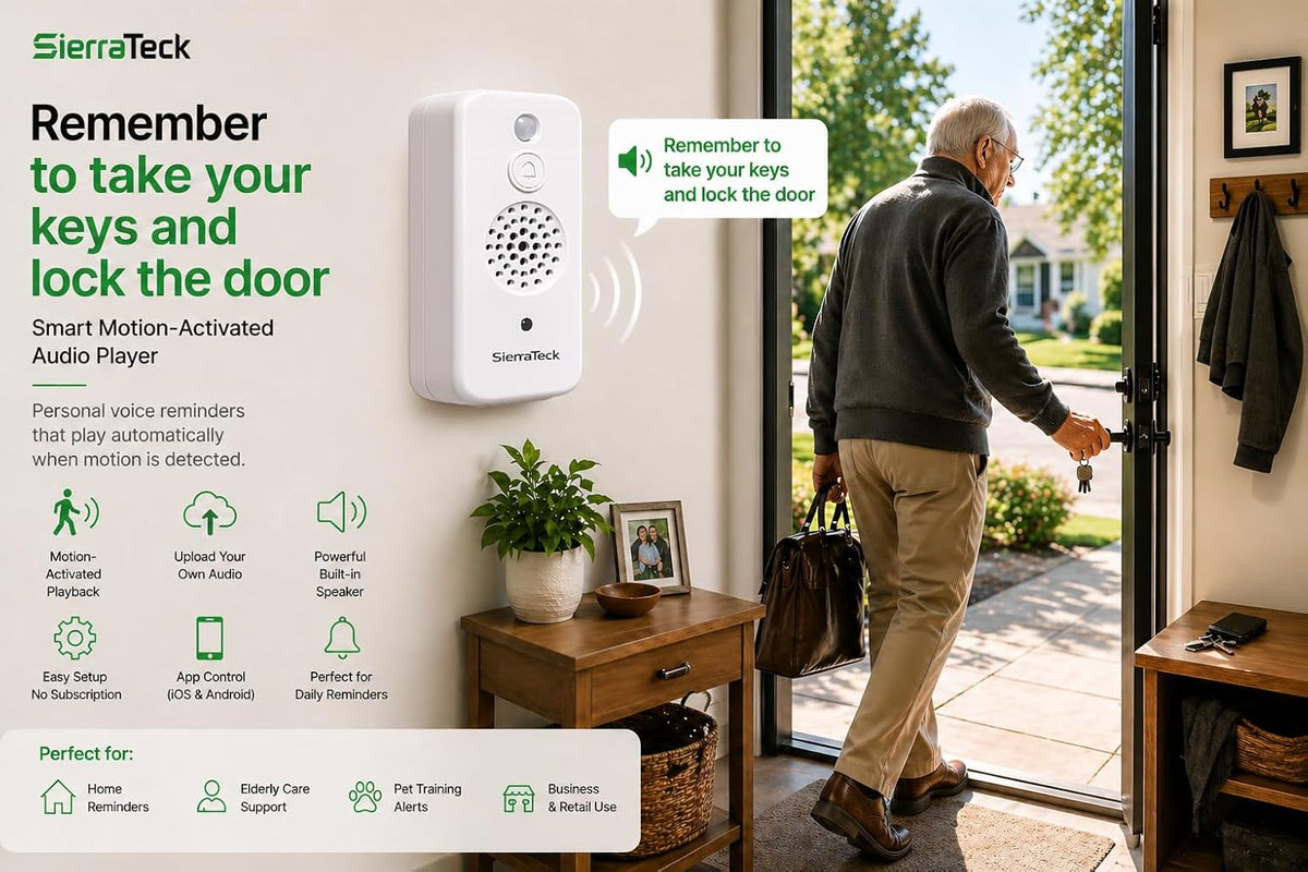 SierraTeck Pro: Motion-Activated Audio Player - Wi-Fi & Real-Time Alerts