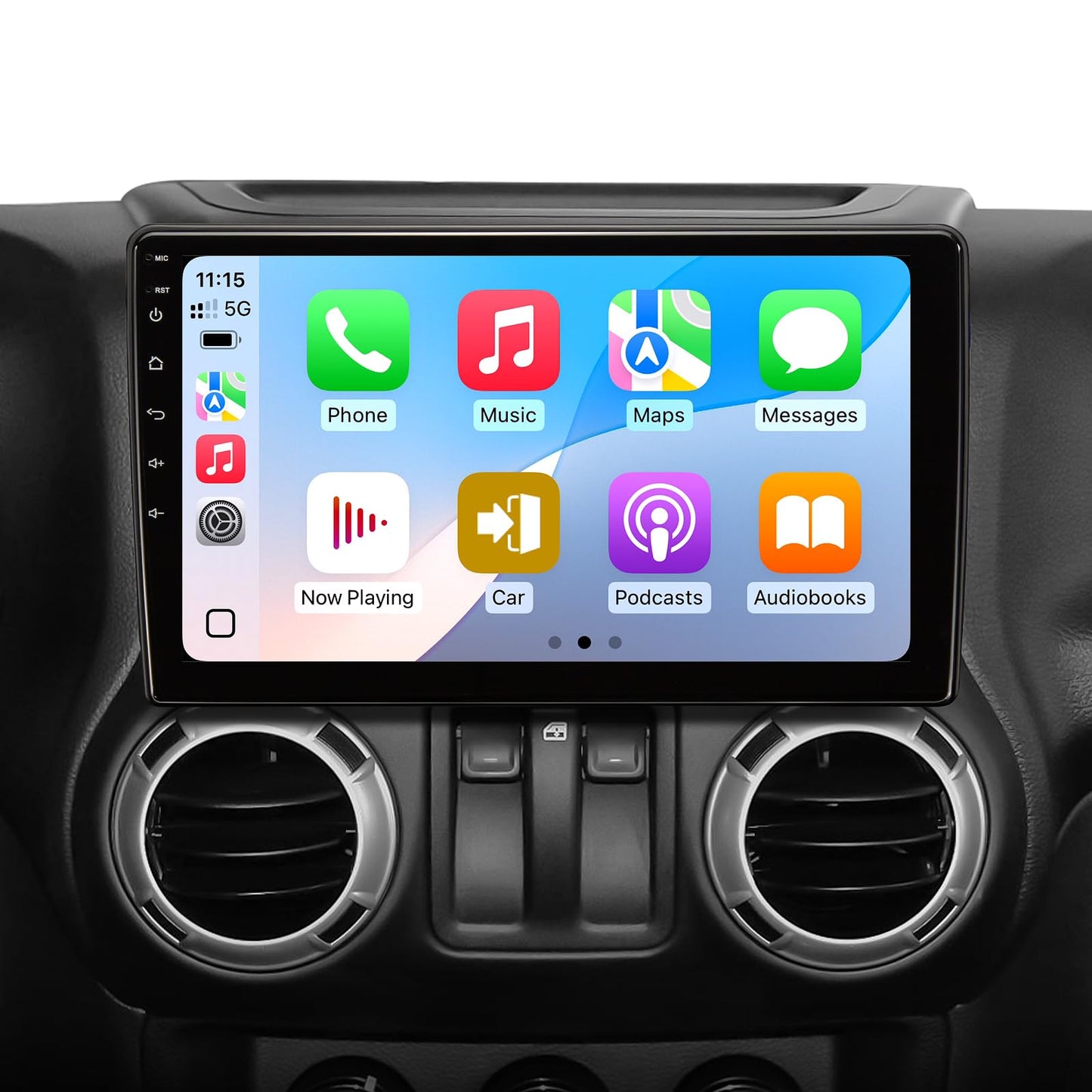10" Android 13 Car Stereo for Jeep Wrangler JK (2007-2018) & Dodge Ram 1500 2500 3500 (2009-2012) - 8-Core Wireless CarPlay Android Auto Head Unit, QLED 1280x720, Bluetooth, 1080P Camera 10-Inch-Full Screen
