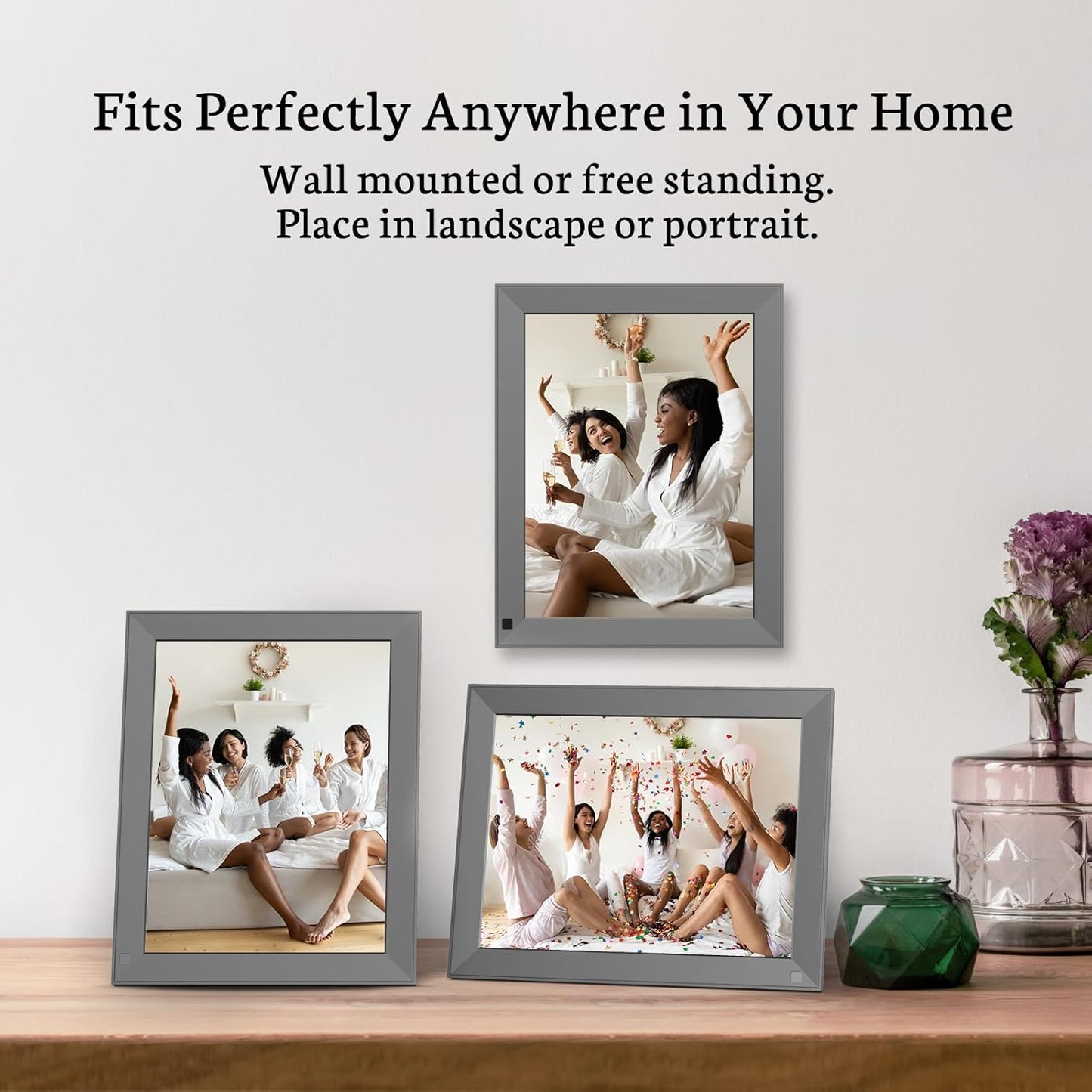 10 Inch WiFi Digital Picture Frame 2K Ultra-Clear Display,IPS Touch Screen,Share Photos/Videos Via Email/