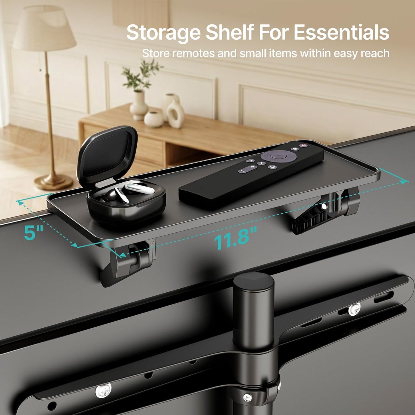 Tripod TV Stands for 45-65 inch TV up to 88 lbs with Shelf, Swivel and Height Adjustable Tall Easel TV Stand for Samsung, LG TVs —VESA Required Max 400 * 400 mm