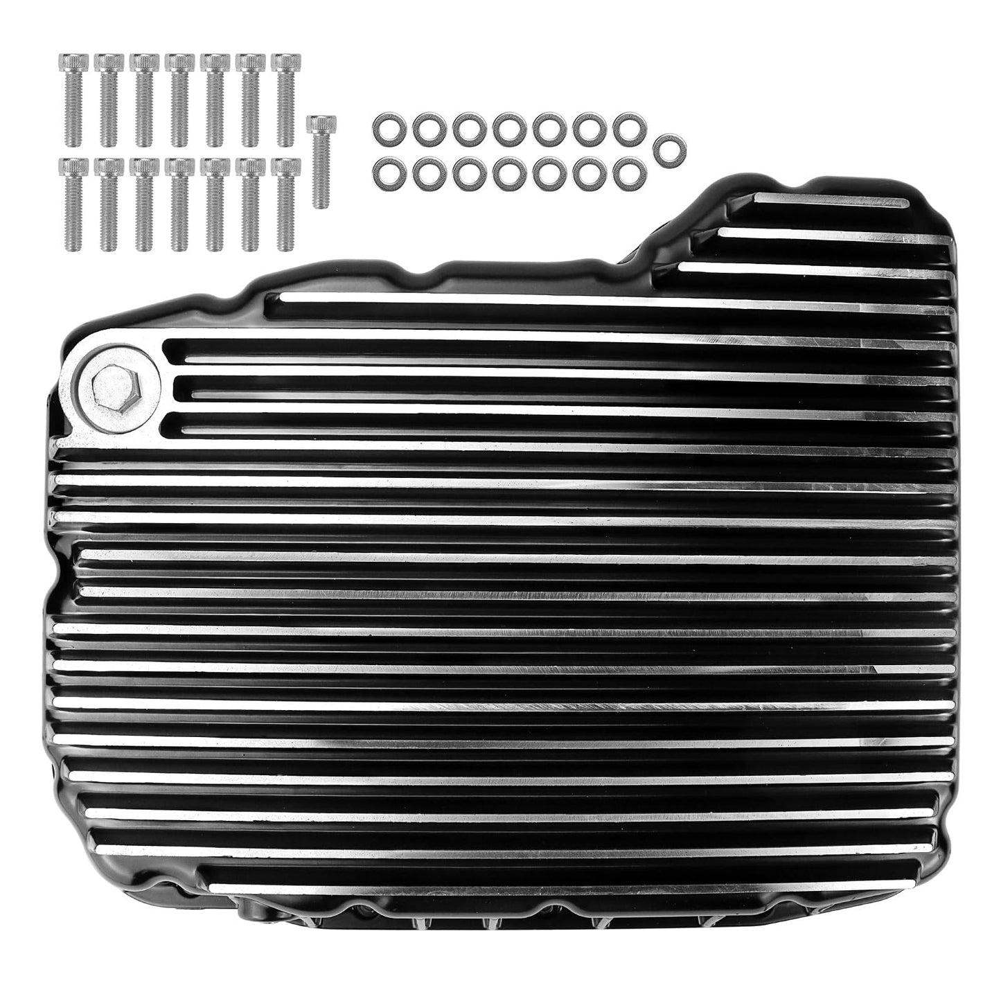 228052100 Heavy Duty Transmission Pan - Compatible for Dodge Ram 2500/3500 6.7L 68RFE Transmission 2007-2025, Replace# 228052110, 228052120（Black）