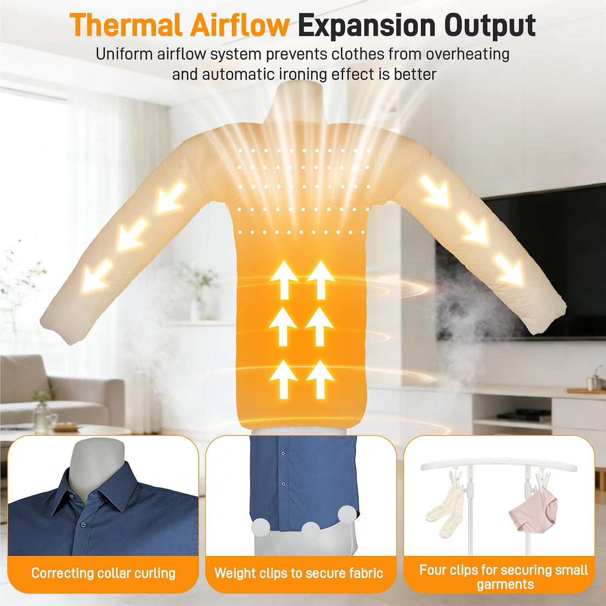 2026 Upgraded Automatic Ironing Machine, Hands-Free Wrinkle Remover for Shirts, Pants, Jackets and Shoes, Inflatable Shirt Ironing Machine for Apartments and Business Travel, Gentle On All Fabrics