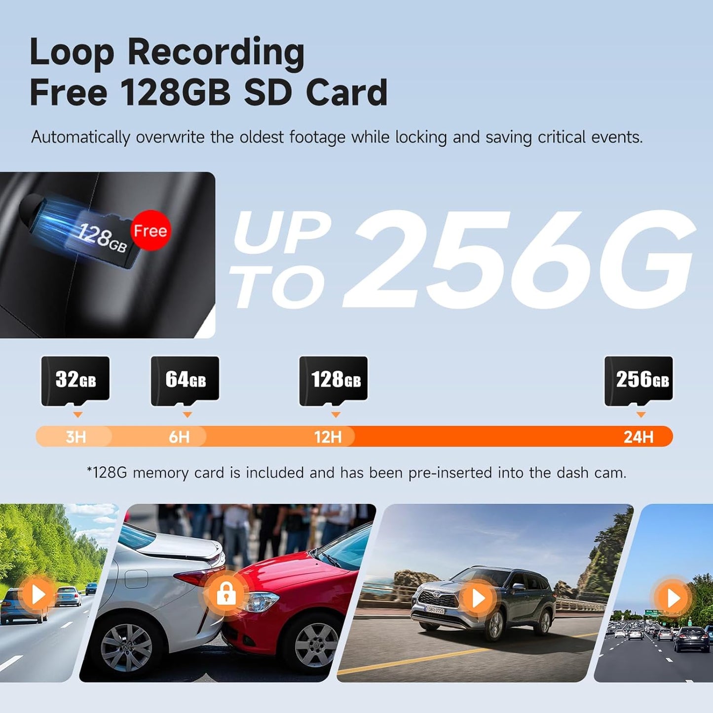 Leadfan 4K+1080P Dash Cam Front and Rear for Toyota RAV4 2022 2023 2024 2025 2026 LE Limited SE Adventure XLE Premium XSE, OEM Look, Free 128GB Card, App & WiFi, Dash Camera with Loop Recording Front 4K+1080P Rear