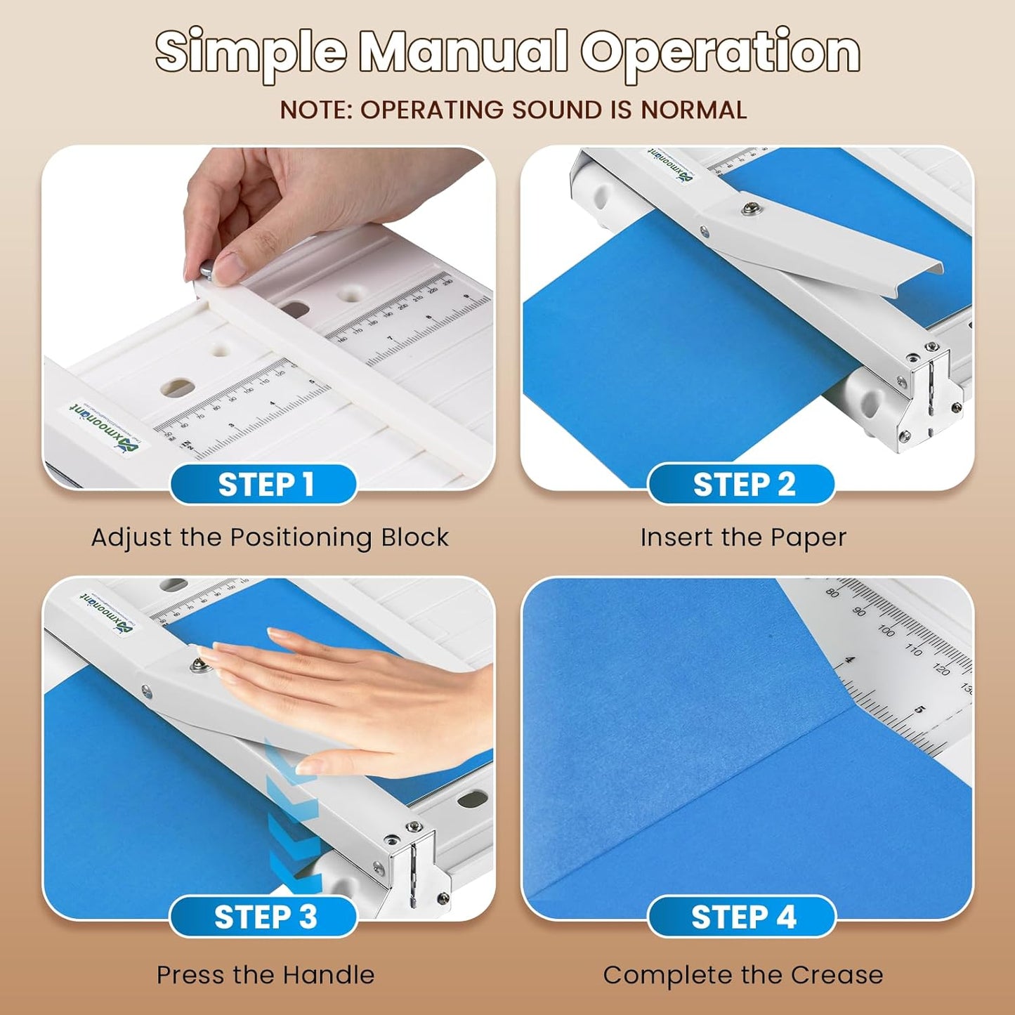 Foldable Manual Creasing Machine 13'' with Metric/Imperial Scale, Up to 300gsm, Home Manual Creaser for DIY Invitations Greeting Cards, Covers