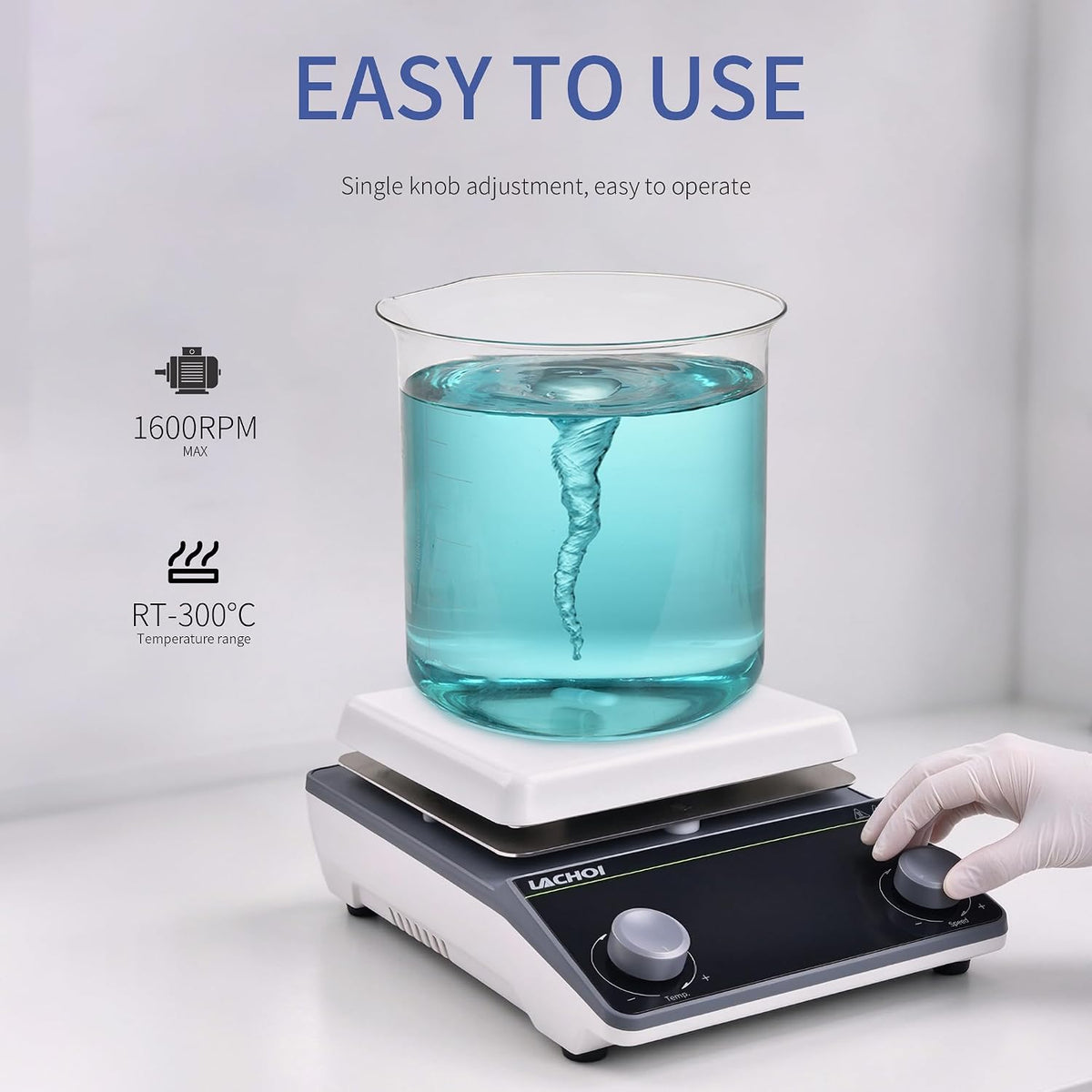 Magnetic Stirrer 5.9" Hot Plate (No Screen) 300℃ Max.5L Stir Plate