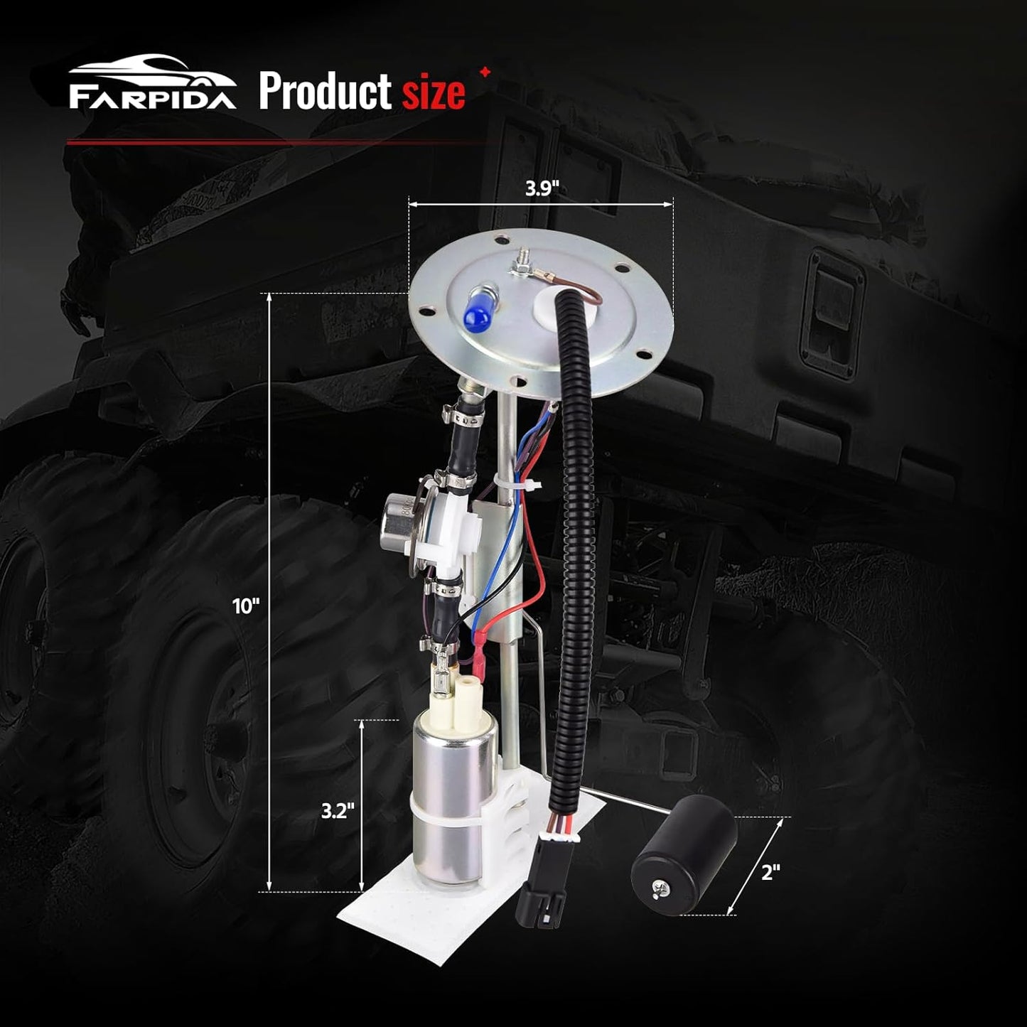 2520776 2520496 Fuel Pump Assembly, 5-Bolt 47-1048 Fuel Pump Compatible with 2005-2008 Polaris Sportsman 500 X2 700 800 EFI 4X4 ATV, Replaces# 47-1048 2520776 2520496