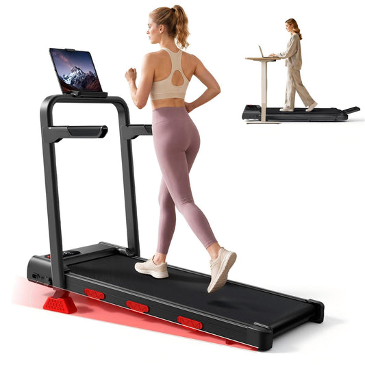 CURSOR FITNESS Walking Pad with 12% Incline 3.0HP Quiet Motor with Remote Control