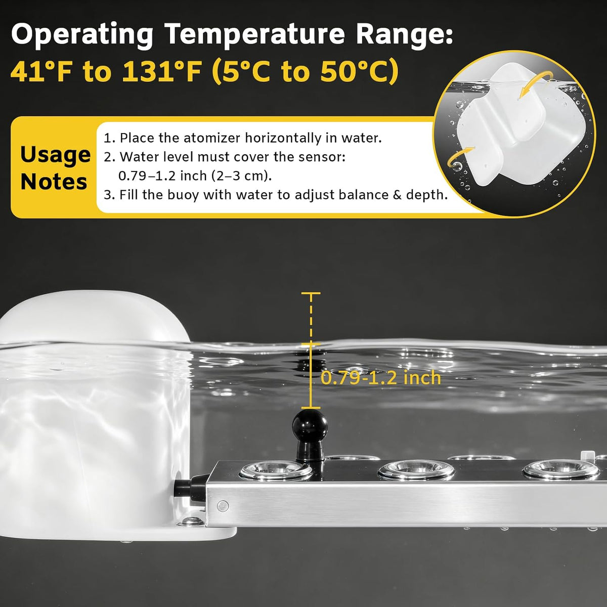 Dyna-Living Mist Maker Ultrasonic Fogger 10 Head Ultrasonic Pond Fogger