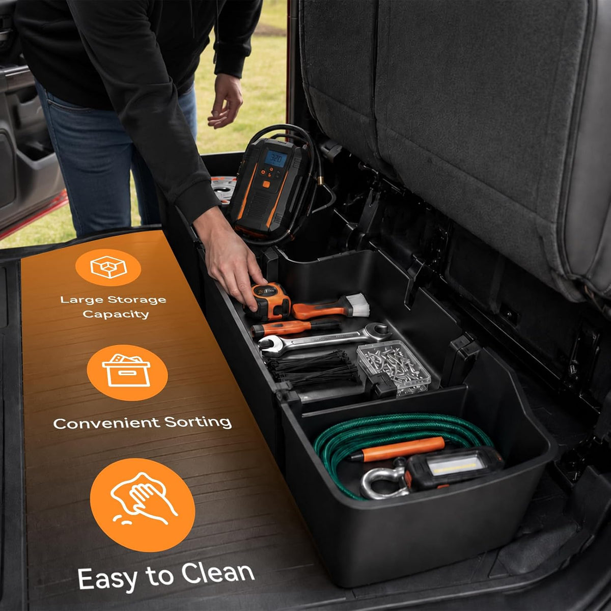 Under Seat Storage for 2019-2026 Silverado/Sierra Crew Cab
