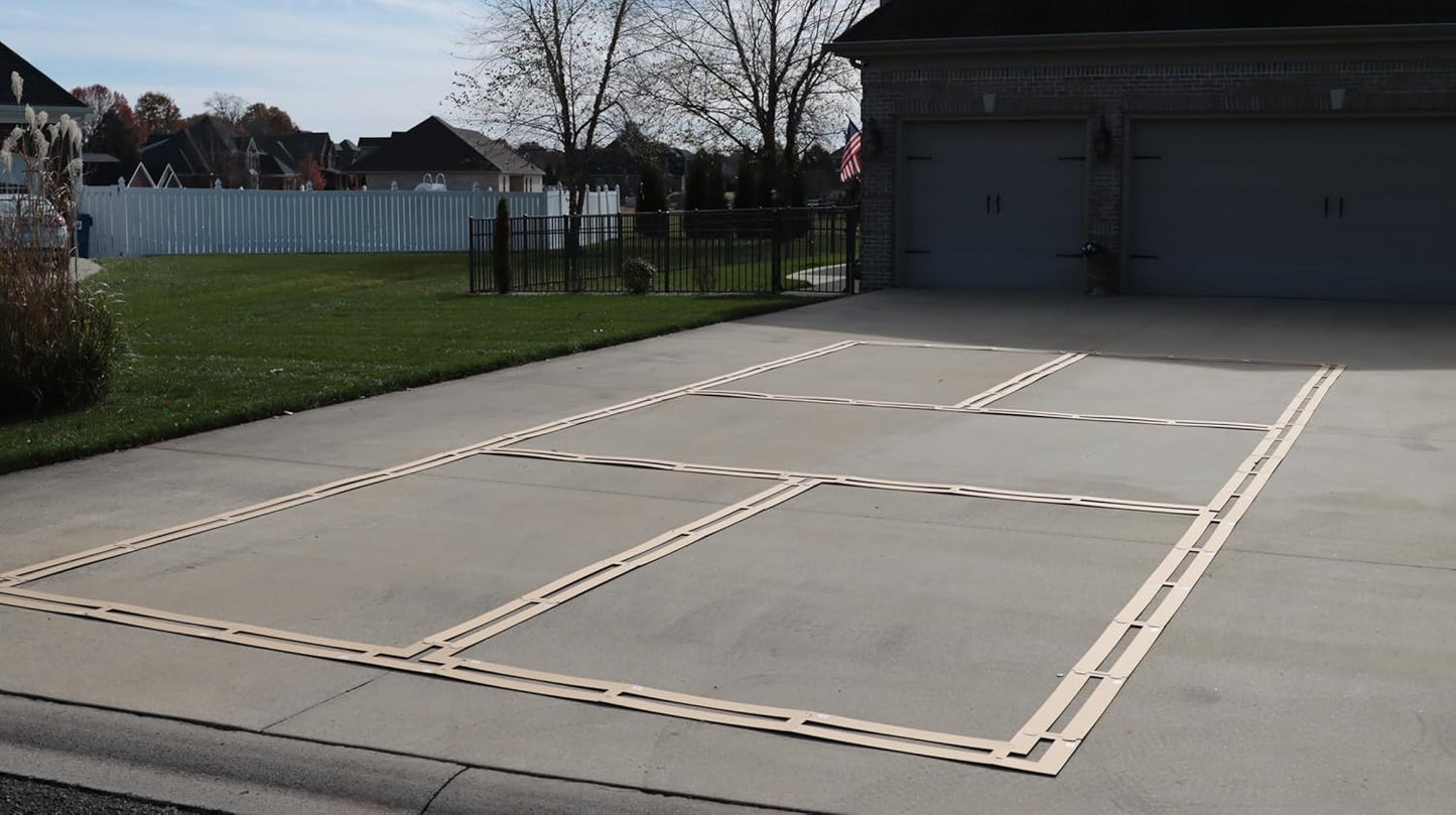 Murray Sporting Goods Standard Pickleball Court Marking Kit | Cardboard Stencil Paint Kit for Driveway, Asphalt or Concrete - Regulation Backyard Pickleball Court Kit (2.0)