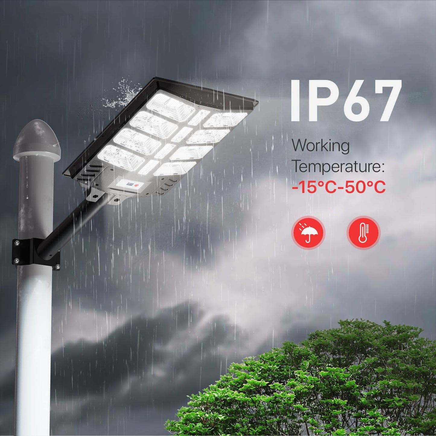 Solar Street Lights Outdoor Dusk to Dawn, Solar Flood Lights 1000W 7000K 80000LM Solar Street Lights Outdoor Waterproof with Remote Control Solar