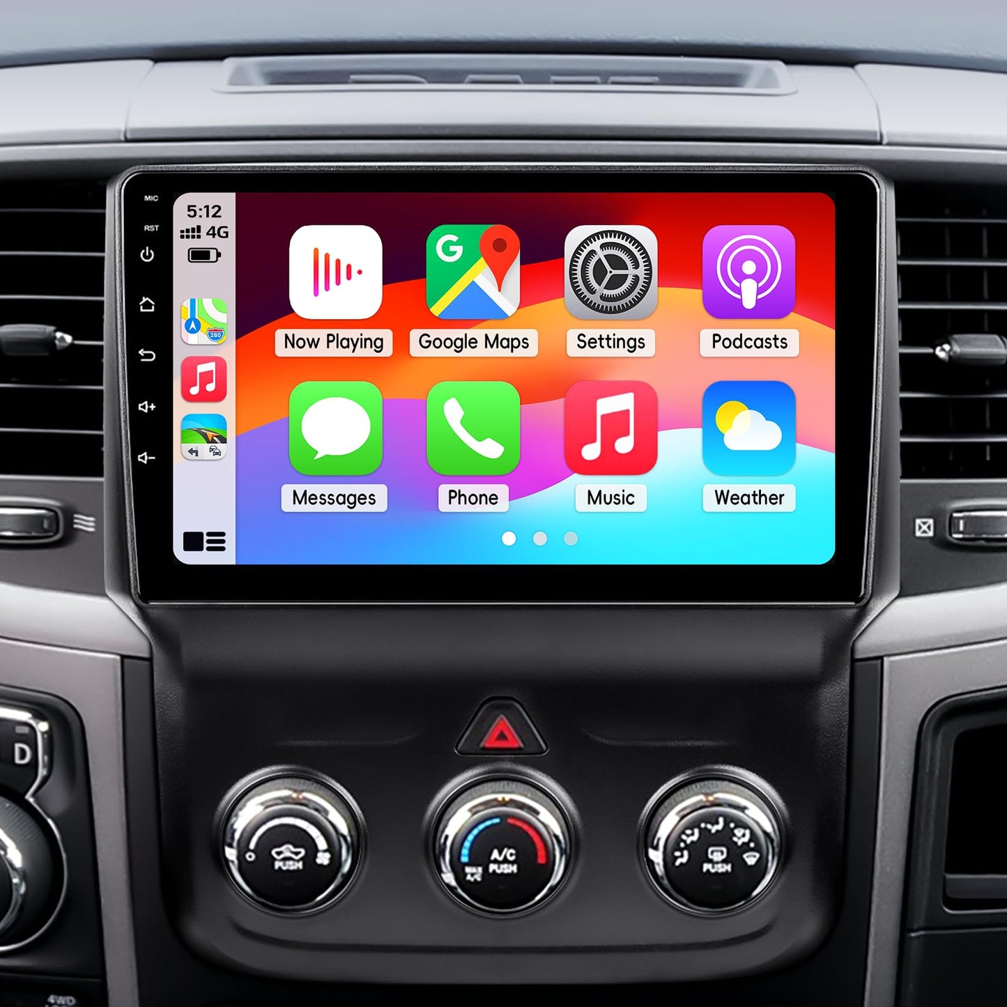 Car Stereo for Dodge RAM 1500 2500 3500 2013-2018,2+64G Android 13 Touch Screen Radio with Wireless CarPlay Android Auto Backup Camera(Only fit Manual AC)