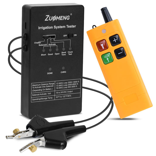 Irrigation System Tester, Sprinkler Valve Locator, 4 Modes including Solenoid Activator, Wire Tracer, Audio Probe, Clock Test, with LED Indicators, Built-in Flashlight, Type-C Rechargeable
