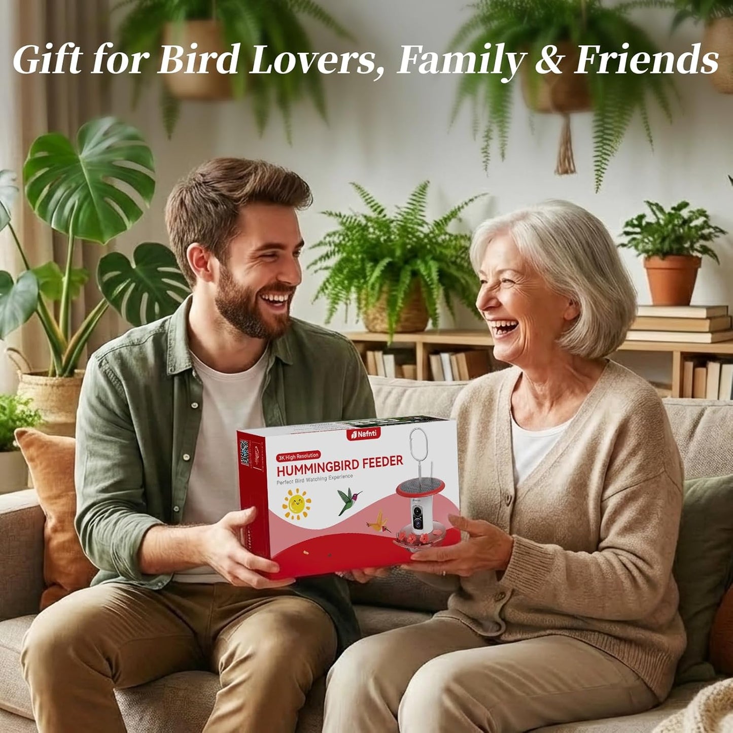 Smart Hummingbird Feeder with Camera Solar Powered - Leakproof & Bee Proof, AI Identify Instant Notification, 3K HD Video Live, 5g WiFi Humming Bird Camera Feeder, Gift for Bird Lovers