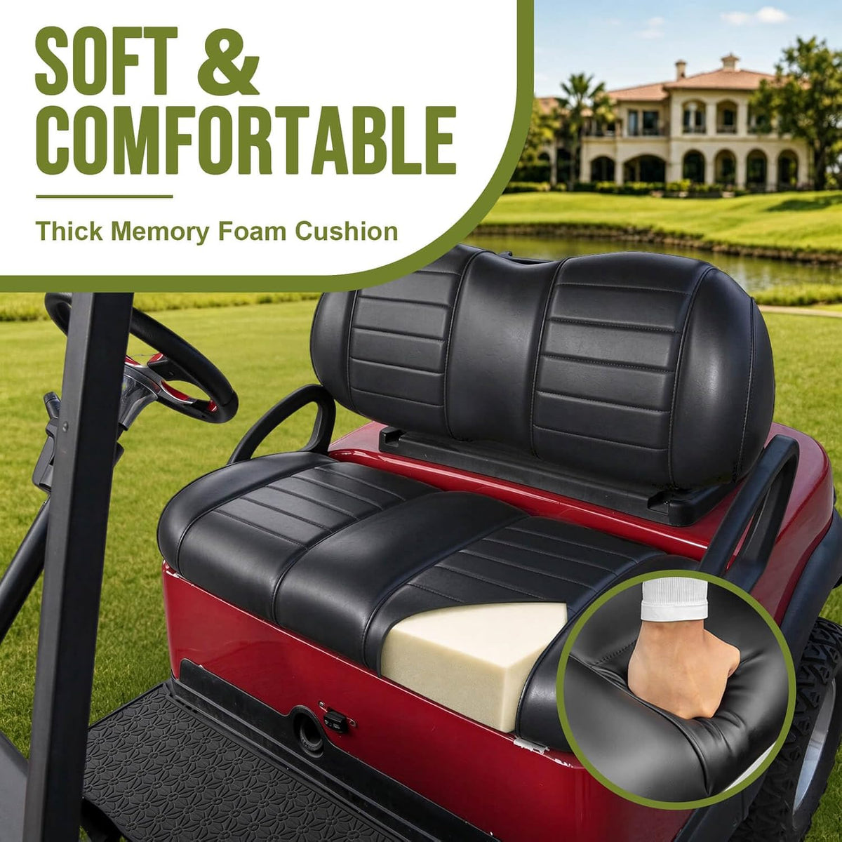 NOKINS Golf Cart Front Seat for Club Car Precedent 2012+/Tempo/Onward