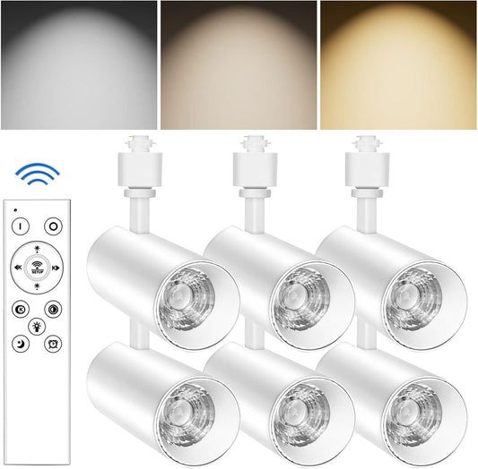 STEAIRE 15W H Track Lighting Heads Dimmable LED Track Light Heads Bright Rail Ceiling Spotlight Fixtures Accent Task, 3-Color 3000K 4000K 5000K,