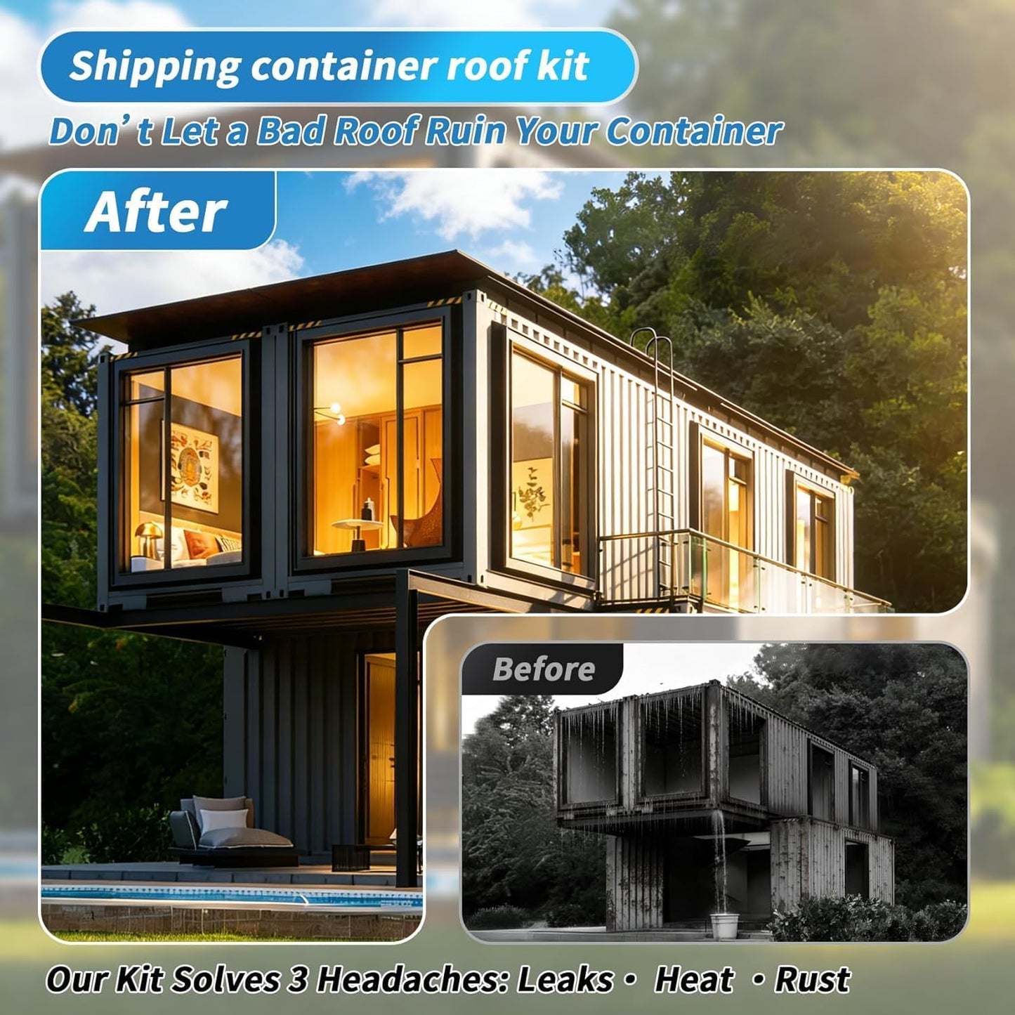22PCS Container Exterior Truss Brackets for 20FT Shipping Containers, Fits 2x4/2x6 Lumber, DIY Wood Truss Brackets for Container Homes & Outdoor Bars, Build Your Ideal Container Home