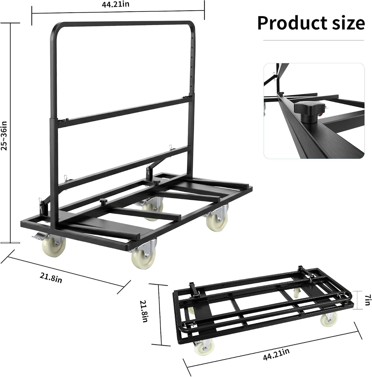 Drywall Cart for Sheetrock & Plywood 1800lbs Foldable