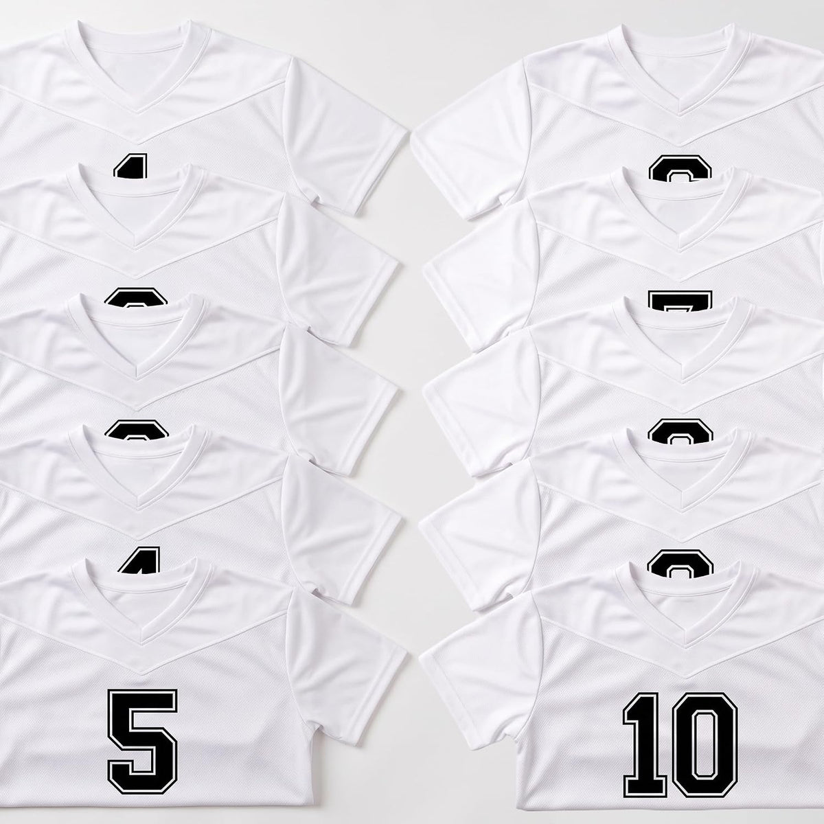 Pro90 10-Pack Flag Football Jerseys w/Numbers | #1-10 | Ultimate Frisbee