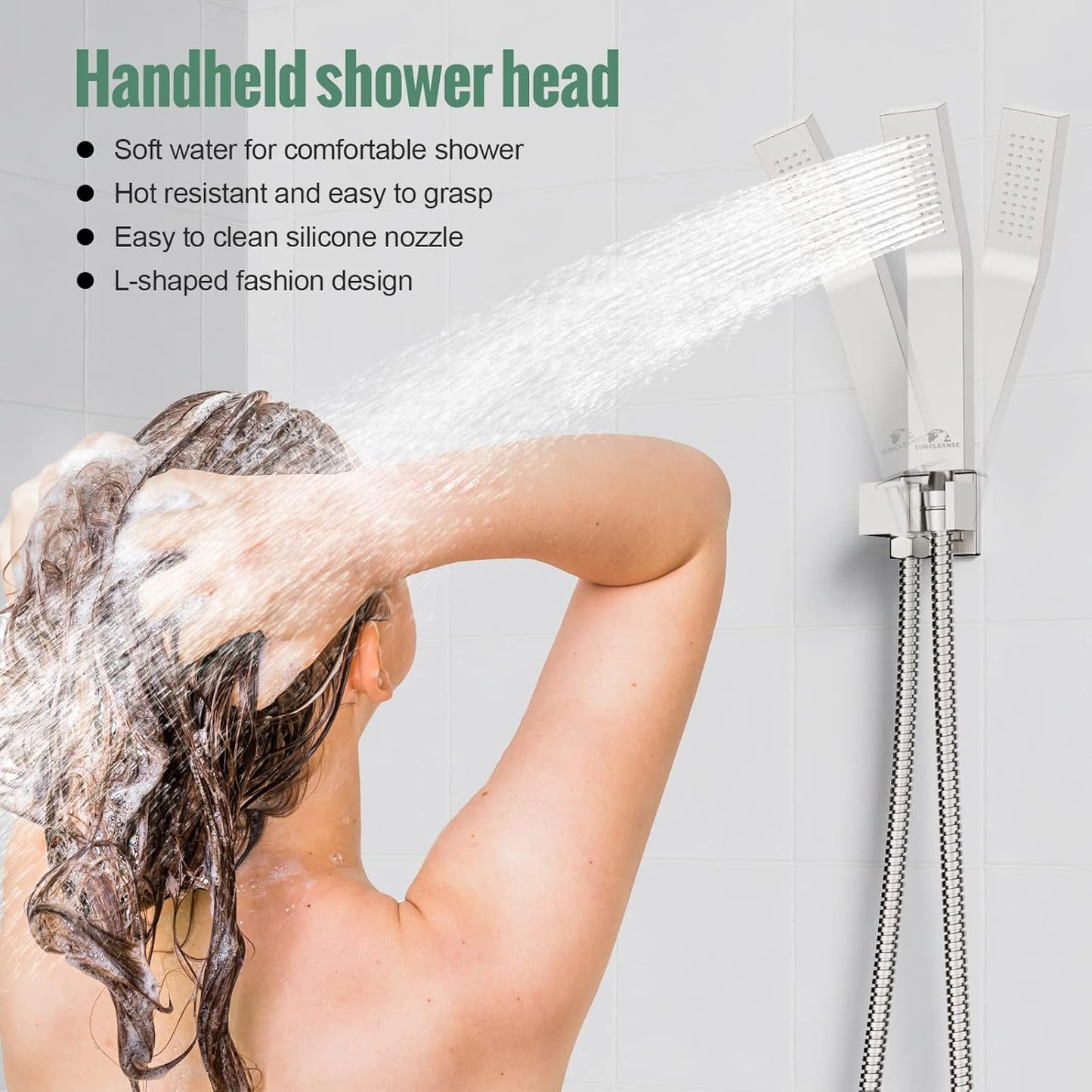 Rain Shower Faucet System Set: Rainfall Shower Faucets Sets Complete Shower Combo Set, Wall Mounted Modern Luxury Shower Systems with Rain Shower and