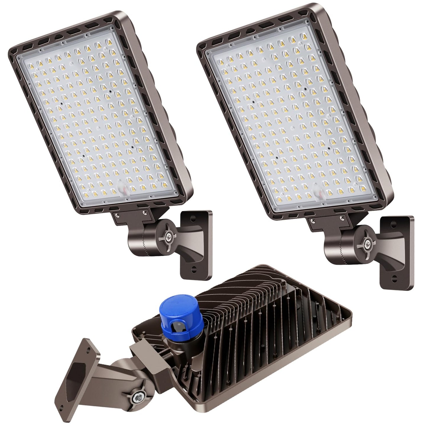 350W LED Parking Lot Light Dusk to Dawn Photocell 5000K Commercial Outdoor Area Light IP65 Waterproof 100-277V 52500LM Wall Mount 3 Pack 350W*3 Wall Mount