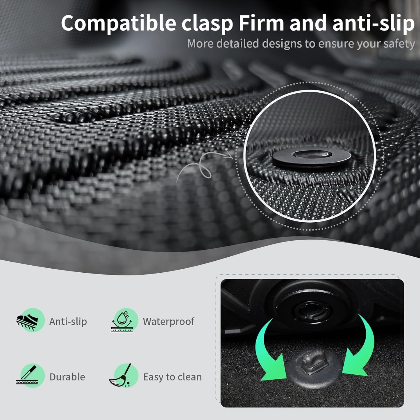 Car Floor Mats for 2026 Toyota RAV4 Hybrid All Weather TPE Trunk Cargo Liner with 2nd Row Backrest Protectors Full Set Waterproof Custom Fit Protect Factory Carpet RAV4 2026 Accessories
